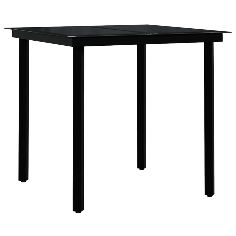 Ensemble à manger de jardin 3 pcs Marron et noir - 5