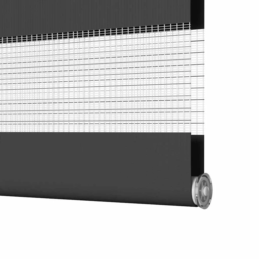 Store zèbre noir 140x230 cm largeur du tissu 135,9 cm polyester - 12