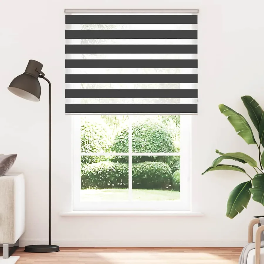 Store zèbre noir 140x200 cm largeur du tissu 135,9 cm polyester - 2
