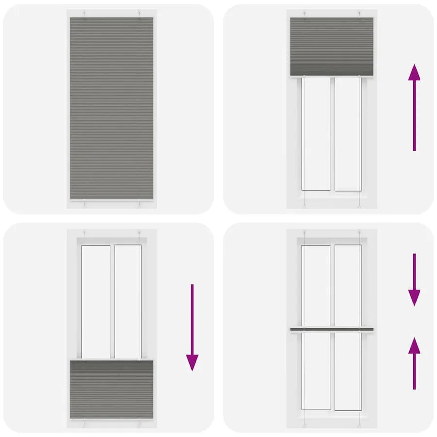 Store plissé anthracite 95x200 cm largeur du tissu 94,4 cm - 7