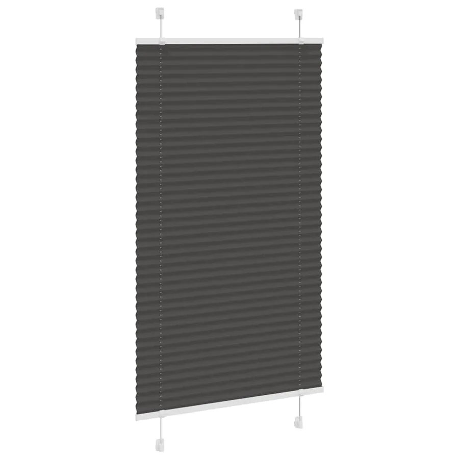 Store plissé noir 80x100 cm largeur du tissu 79,4 cm polyester - 3