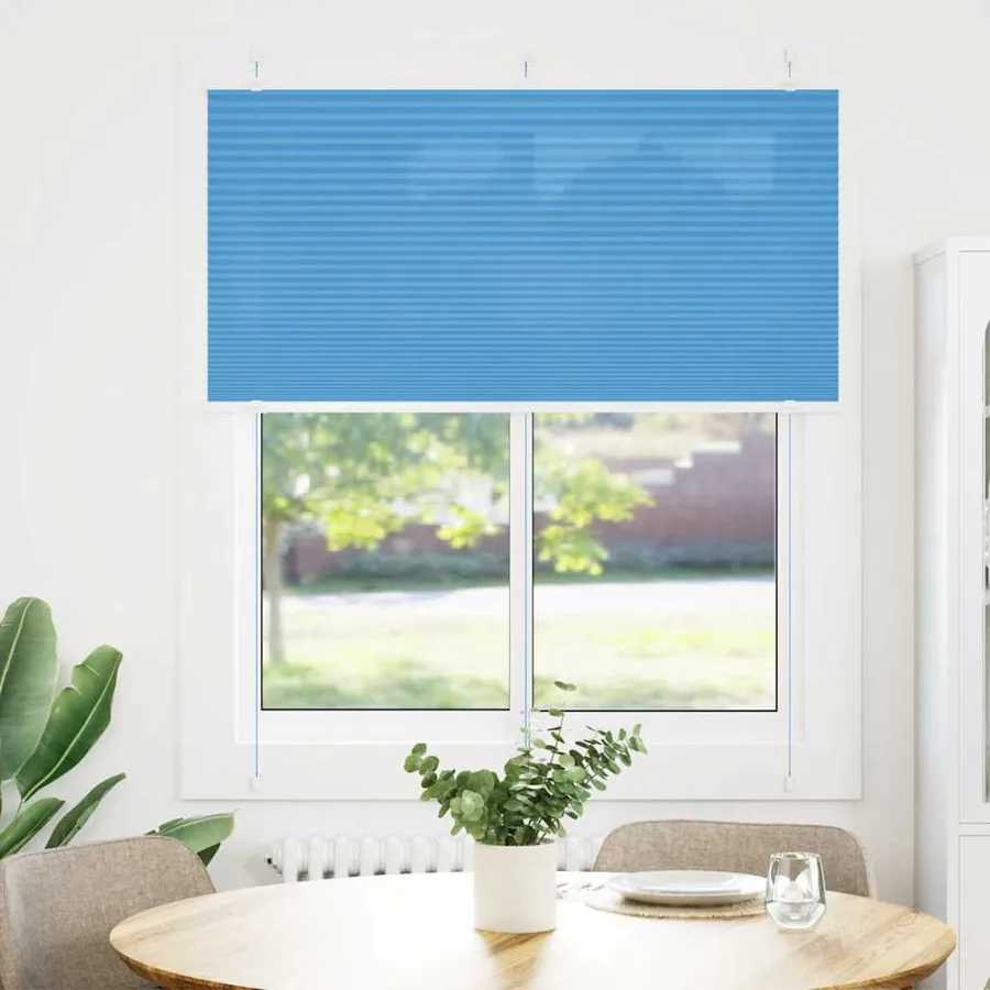 Store plissé bleu 115x150 cm largeur du tissu 114,4cm polyester - 2
