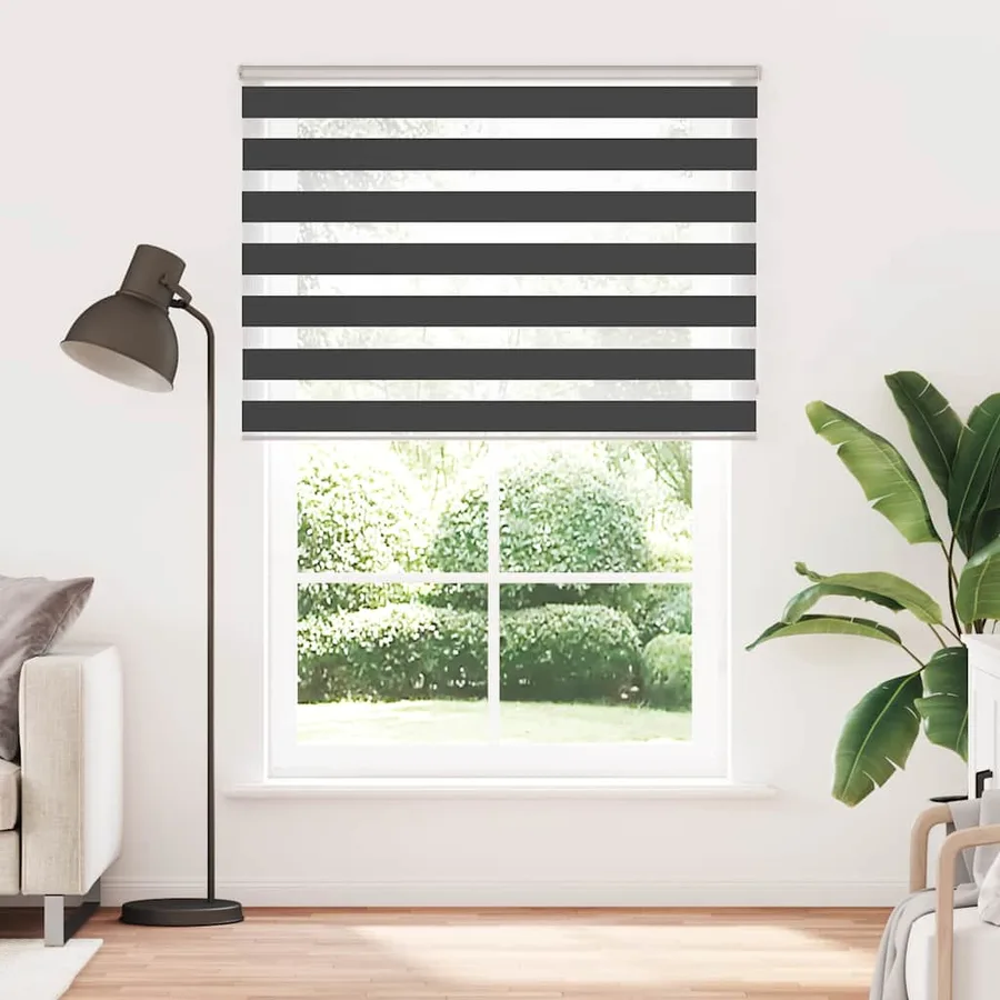 Store zèbre noir 165x200 cm largeur du tissu 160,9 cm polyester - 2
