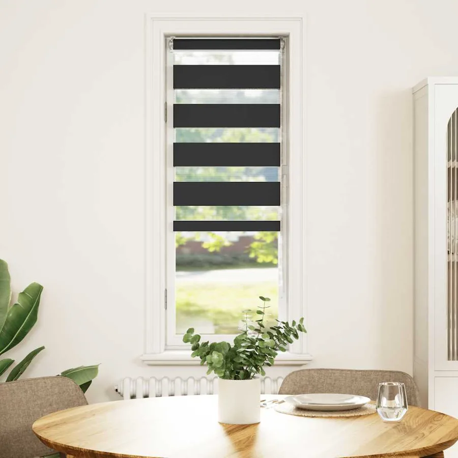 Store zèbre noir 45x100 cm largeur du tissu 40,9 cm polyester - 2