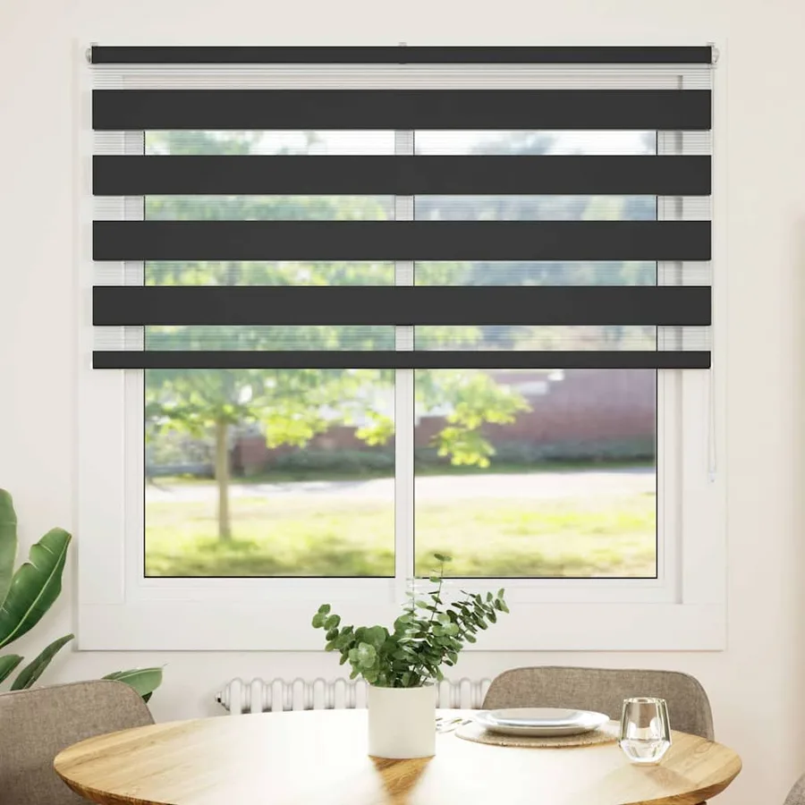 Store zèbre noir 140x100 cm largeur du tissu 135,9 cm polyester - 2