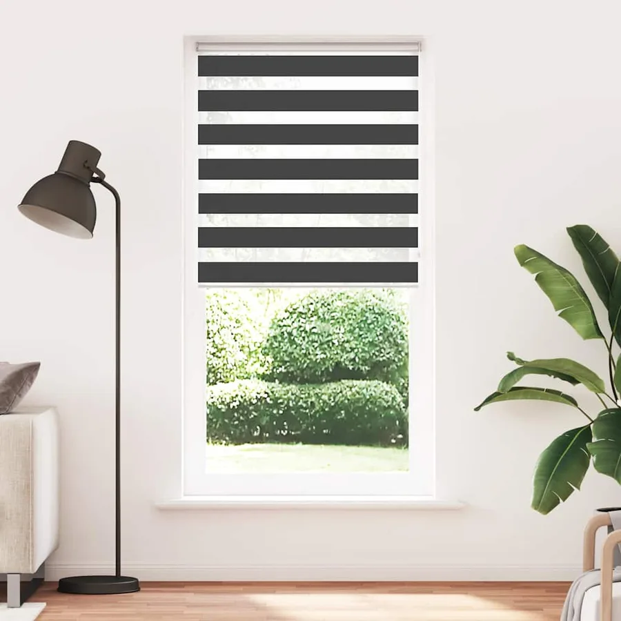 Store zèbre noir 95x200 cm largeur du tissu 90,9 cm polyester - 2