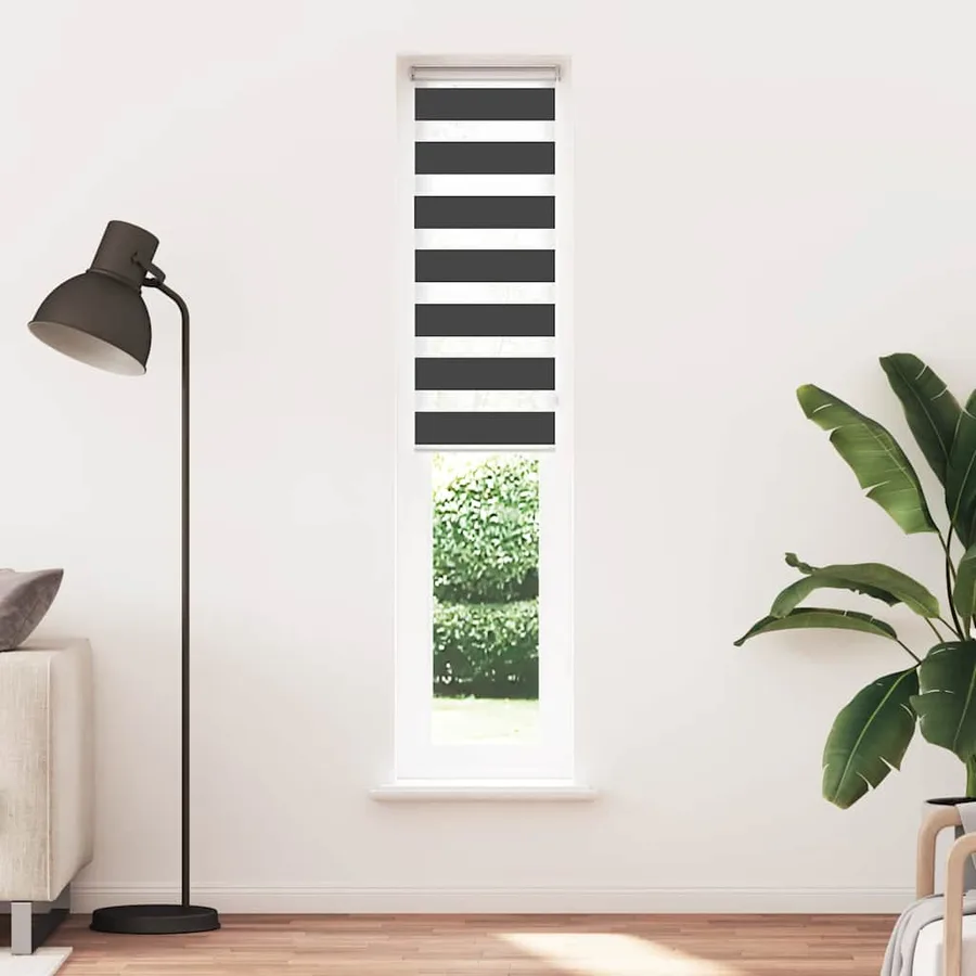 Store zèbre noir 45x230 cm largeur du tissu 40,9 cm polyester - 2