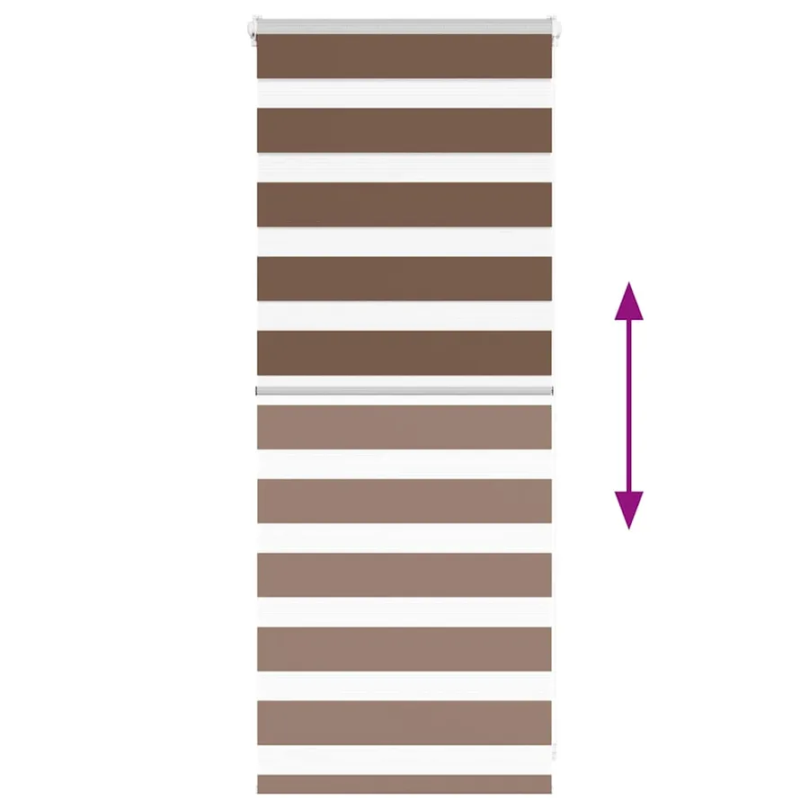 Store zèbre marron 65x100 cm largeur du tissu 60,9 cm polyester - 5