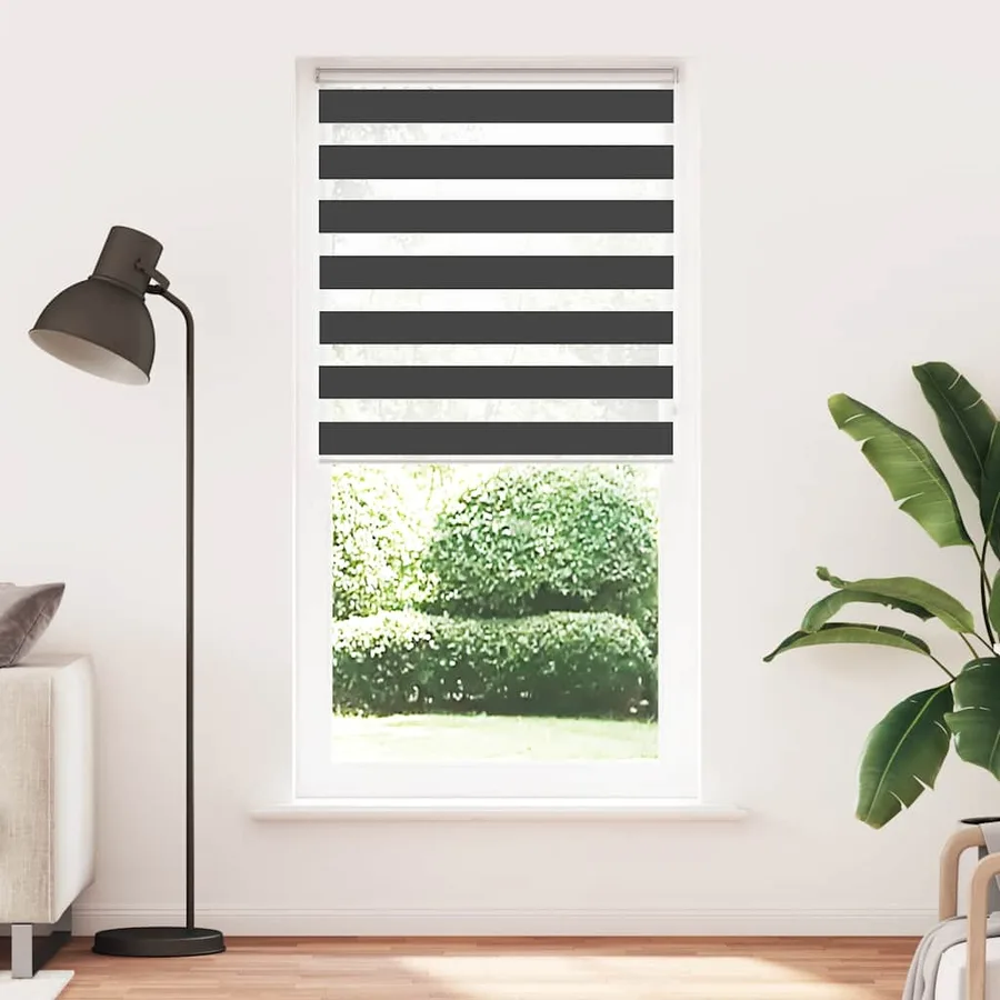 Store zèbre noir 105x230 cm largeur du tissu 100,9 cm polyester - 2