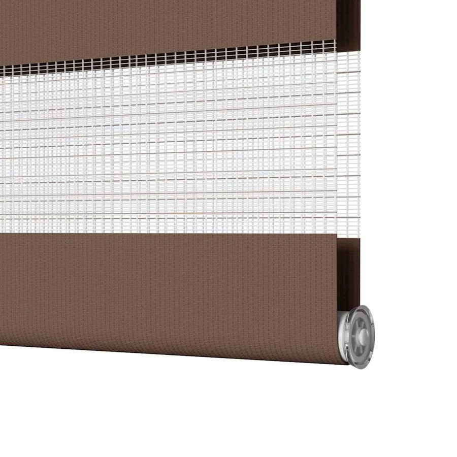 Store zèbre marron 55x100 cm largeur du tissu 50,9 cm polyester - 12