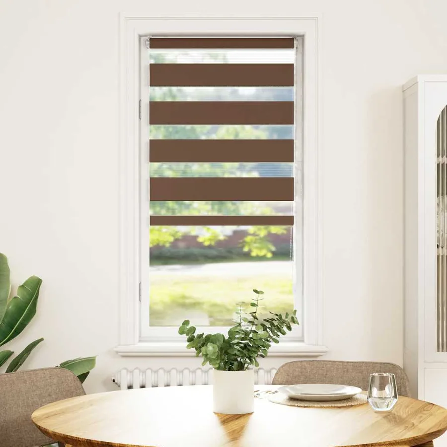 Store zèbre marron 55x100 cm largeur du tissu 50,9 cm polyester - 2