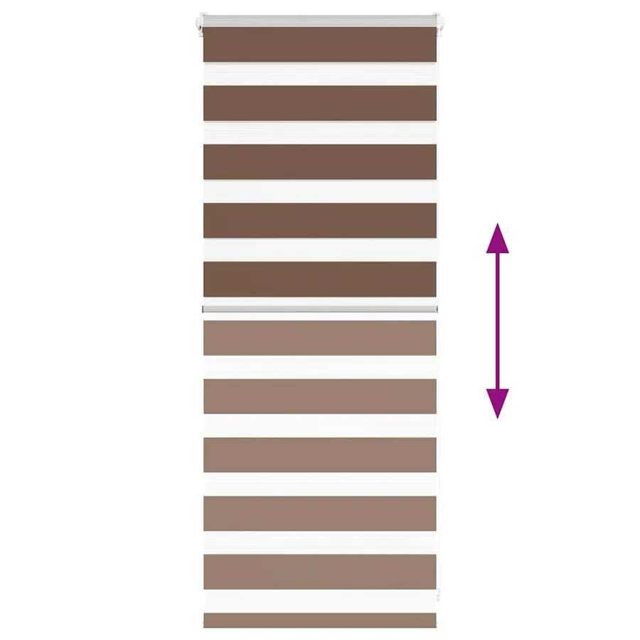 Store zèbre marron 55x100 cm largeur du tissu 50,9 cm polyester - 5