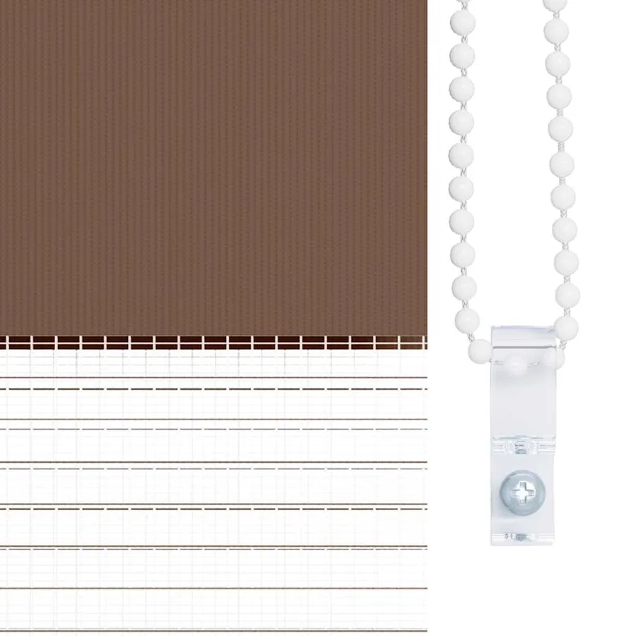 Store zèbre marron 55x100 cm largeur du tissu 50,9 cm polyester - 9
