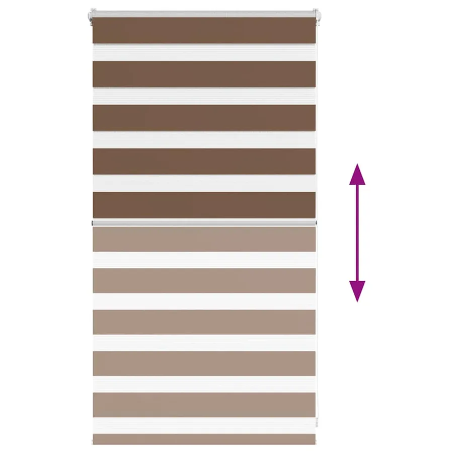 Store zèbre marron 85x100 cm largeur du tissu 80,9 cm polyester - 5