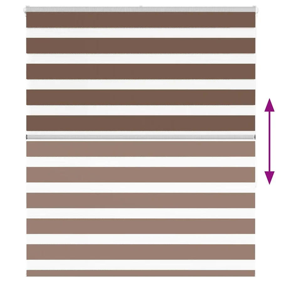 Store zèbre marron 135x150cm largeur du tissu 130,9cm polyester - 5