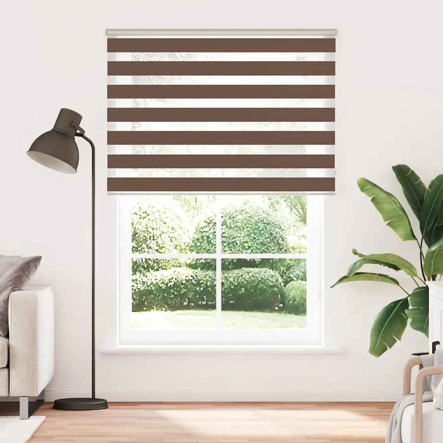Store zèbre marron 155x230cm largeur du tissu 150,9cm polyester - 2