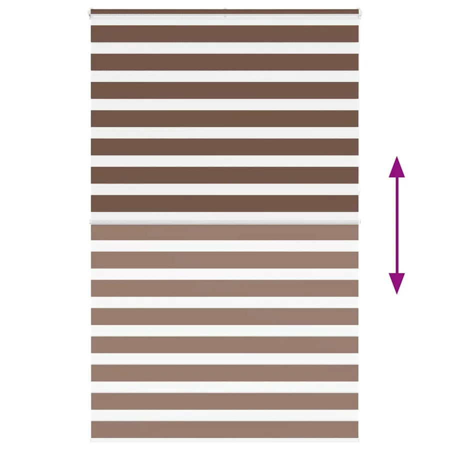 Store zèbre marron 140x230cm largeur du tissu 135,9cm polyester - 5