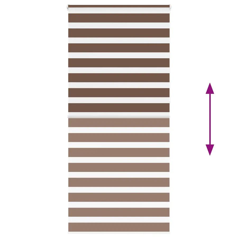 Store zèbre marron 105x230cm largeur du tissu 100,9cm polyester - 5