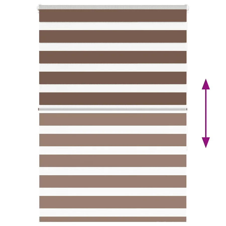 Store zèbre marron 95x150 cm largeur du tissu 90,9 cm polyester - 5