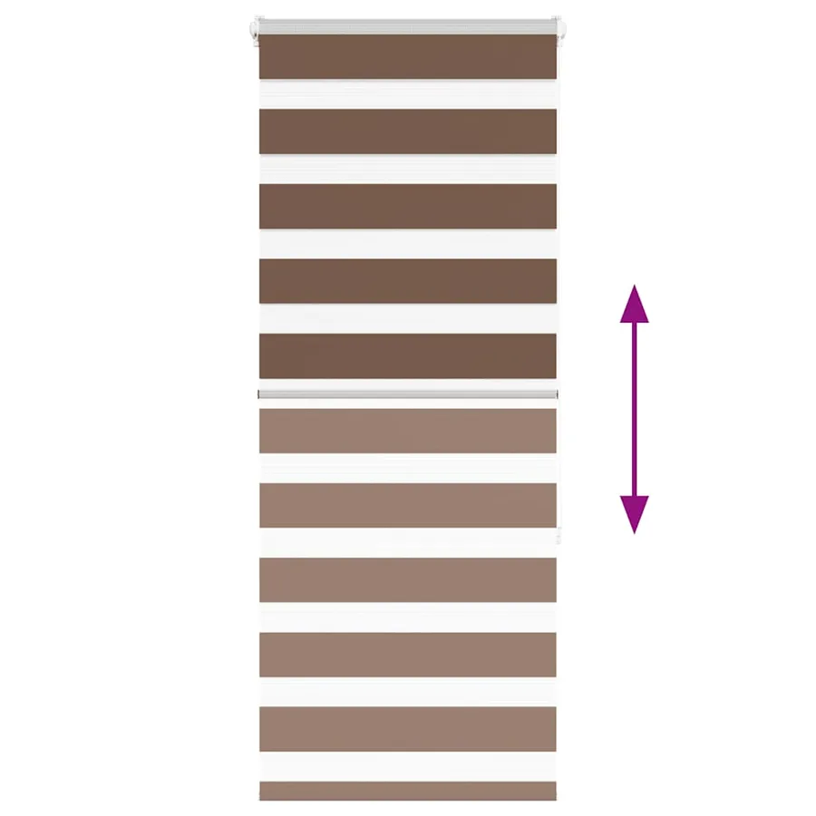 Store zèbre marron 60x150 cm largeur du tissu 55,9 cm polyester - 5