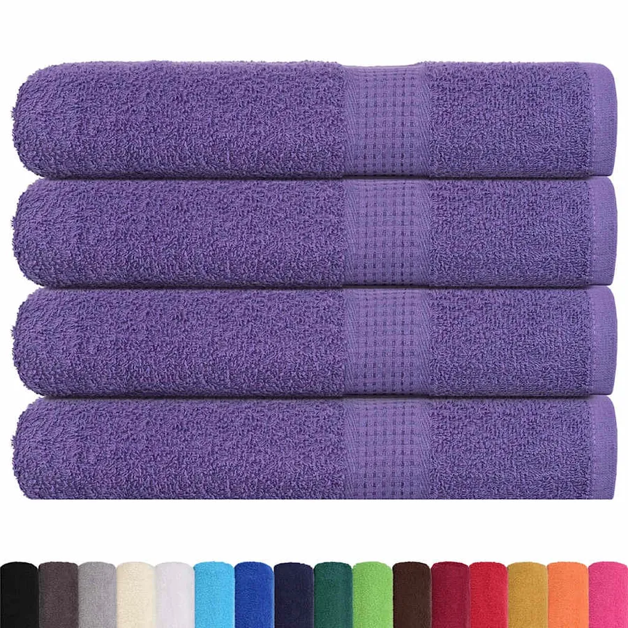Serviettes de sauna FROGN 4 pcs violet 80x200 cm 360 g/m² - 2