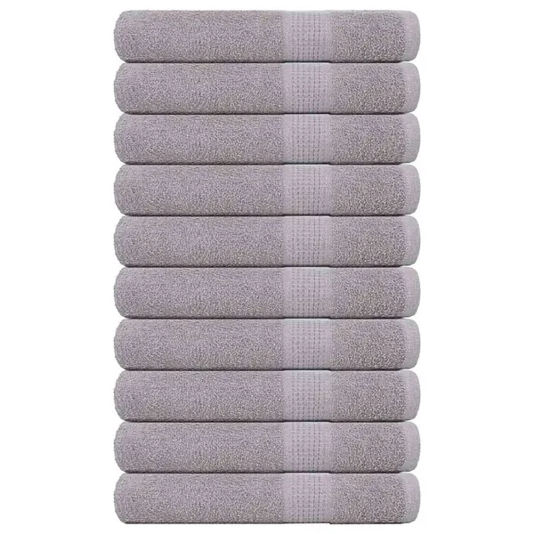 Serviettes de sauna FROGN 10 pcs gris 80x200 cm 360 g/m²