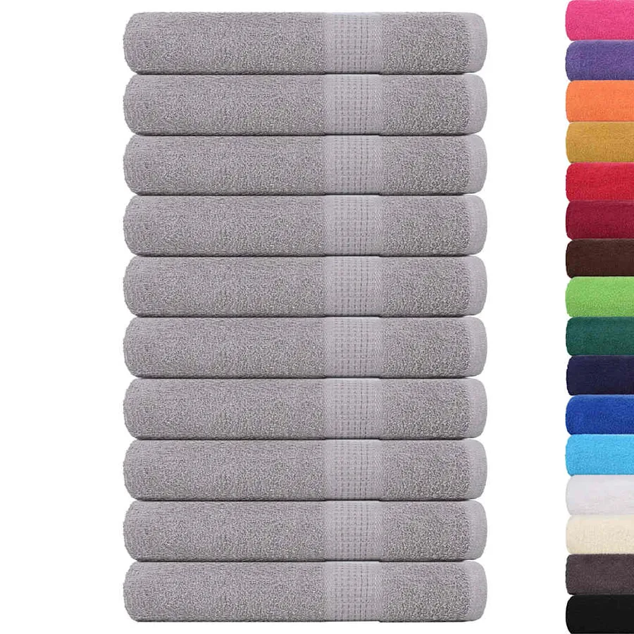 Serviettes de sauna FROGN 10 pcs gris 80x200 cm 360 g/m² - 2