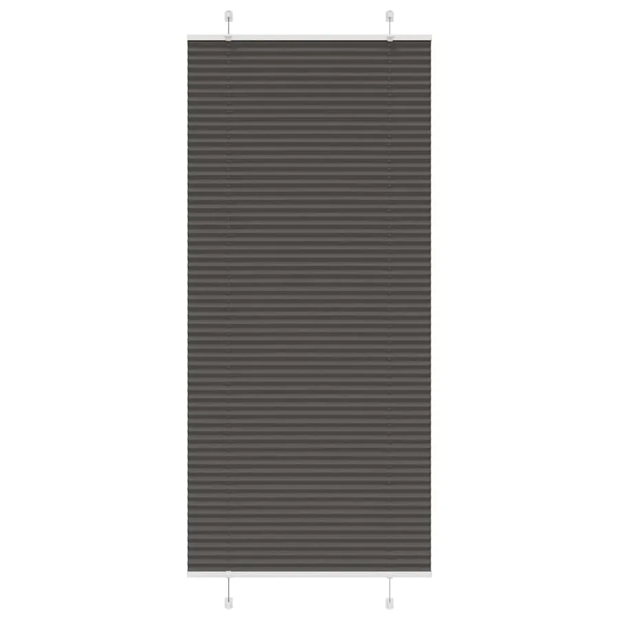 Store plissé noir 85x200 cm largeur du tissu 84,4 cm polyester