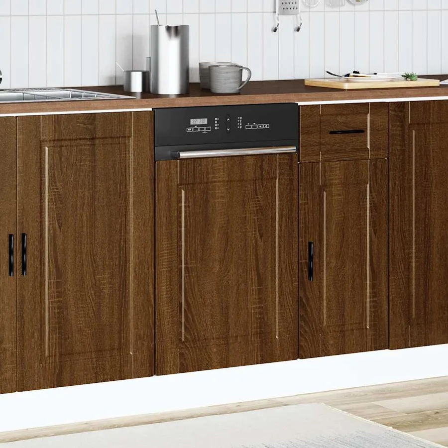 Panneau de lave-vaisselle Porto chêne marron 45x1,5x57 cm - 3