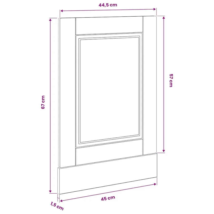 Panneau de lave-vaisselle Porto chêne marron 45x1,5x57 cm - 8