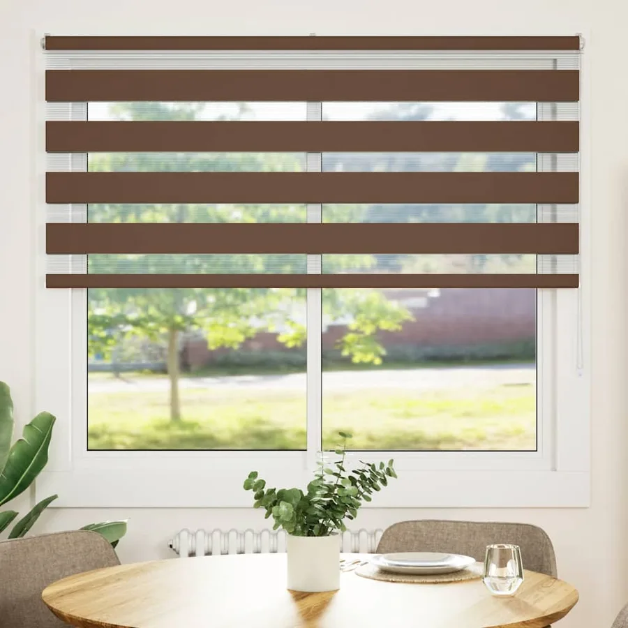 Store zèbre marron 160x100cm largeur du tissu 155,9cm polyester - 2