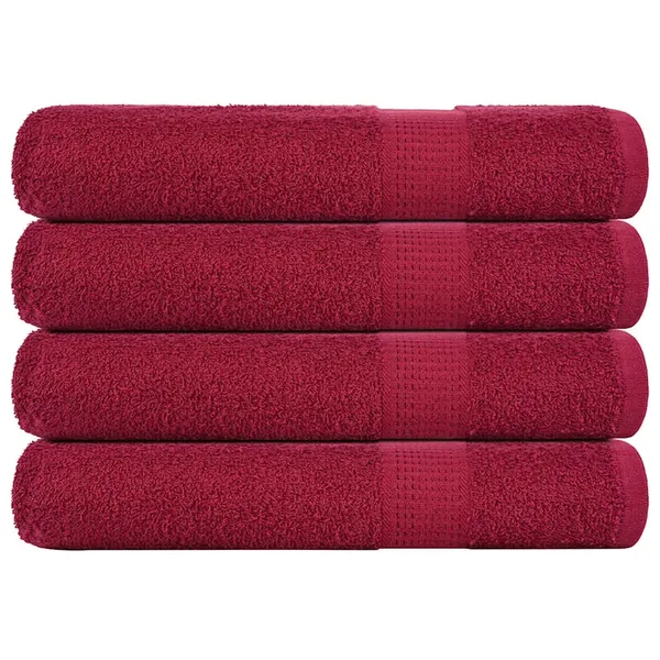 Serviettes FROGN 4 pcs bordeaux 100x200 cm 360 g/m²