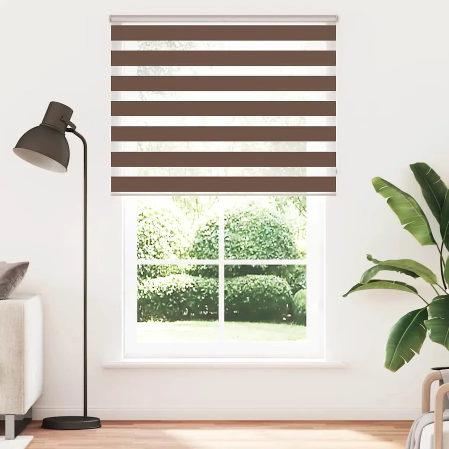 Store zèbre marron 145x230cm largeur du tissu 140,9cm polyester - 2