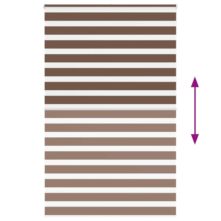 Store zèbre marron 145x230cm largeur du tissu 140,9cm polyester - 5