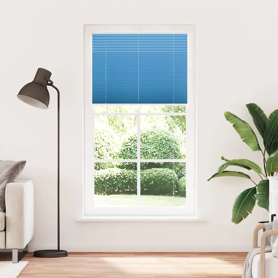 Store plissé bleu 110x200 cm largeur du tissu 109,4cm polyester - 2