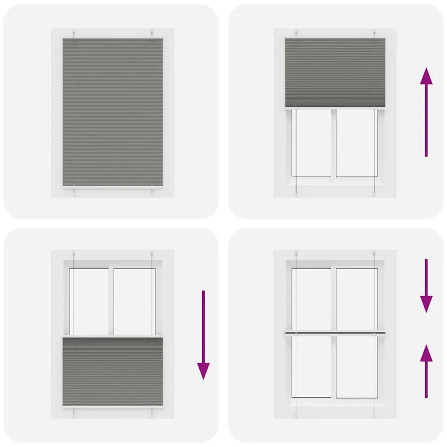 Store plissé anthracite 90x150 cm largeur du tissu 89,4 cm - 7