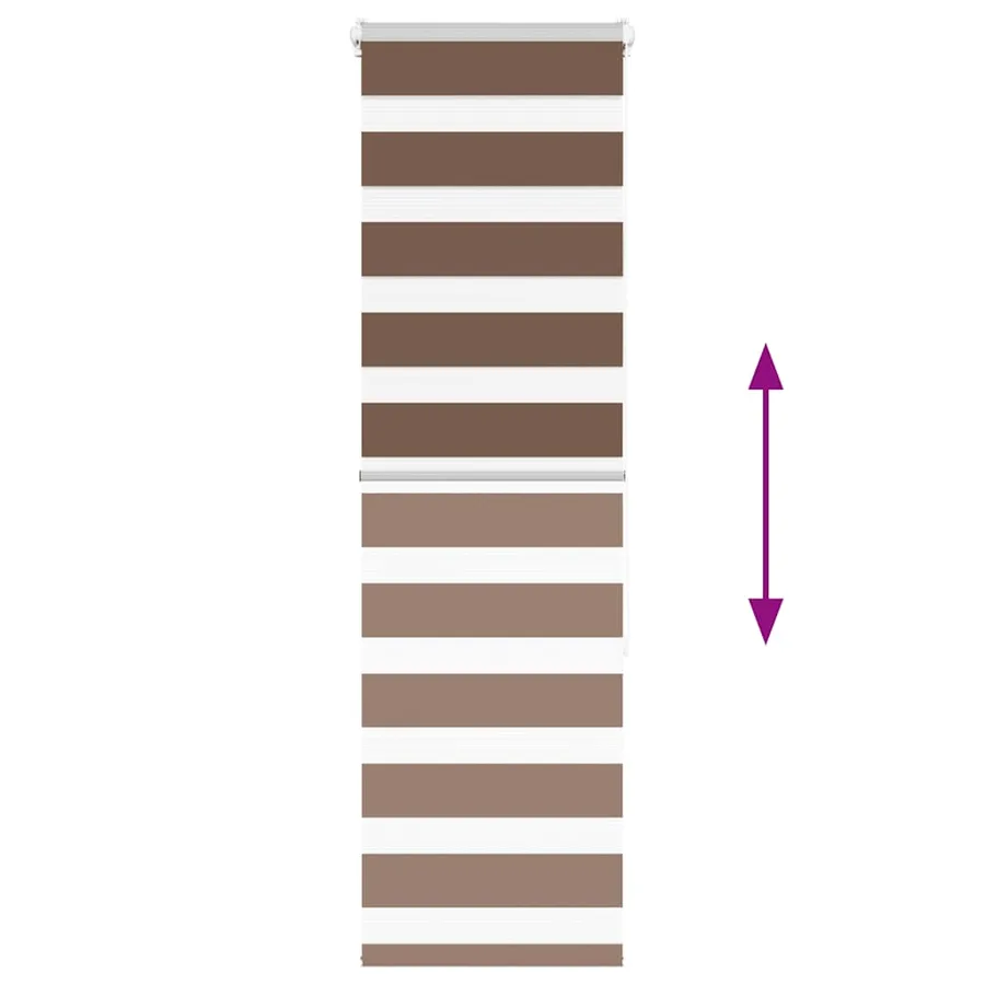 Store zèbre marron 40x150 cm largeur du tissu 35,9 cm polyester - 5