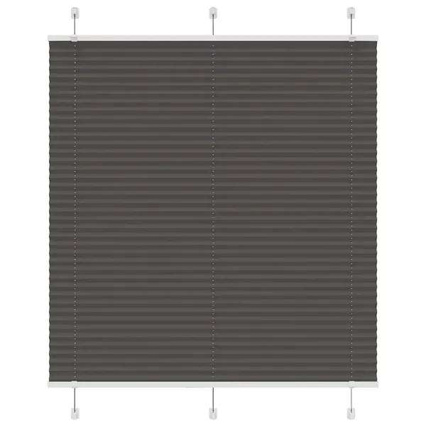 Store plissé noir 115x100 cm largeur du tissu 114,4cm polyester