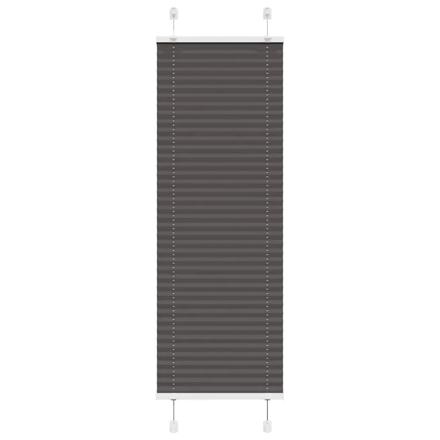 Store plissé noir 45x100 cm largeur du tissu 44,4 cm polyester