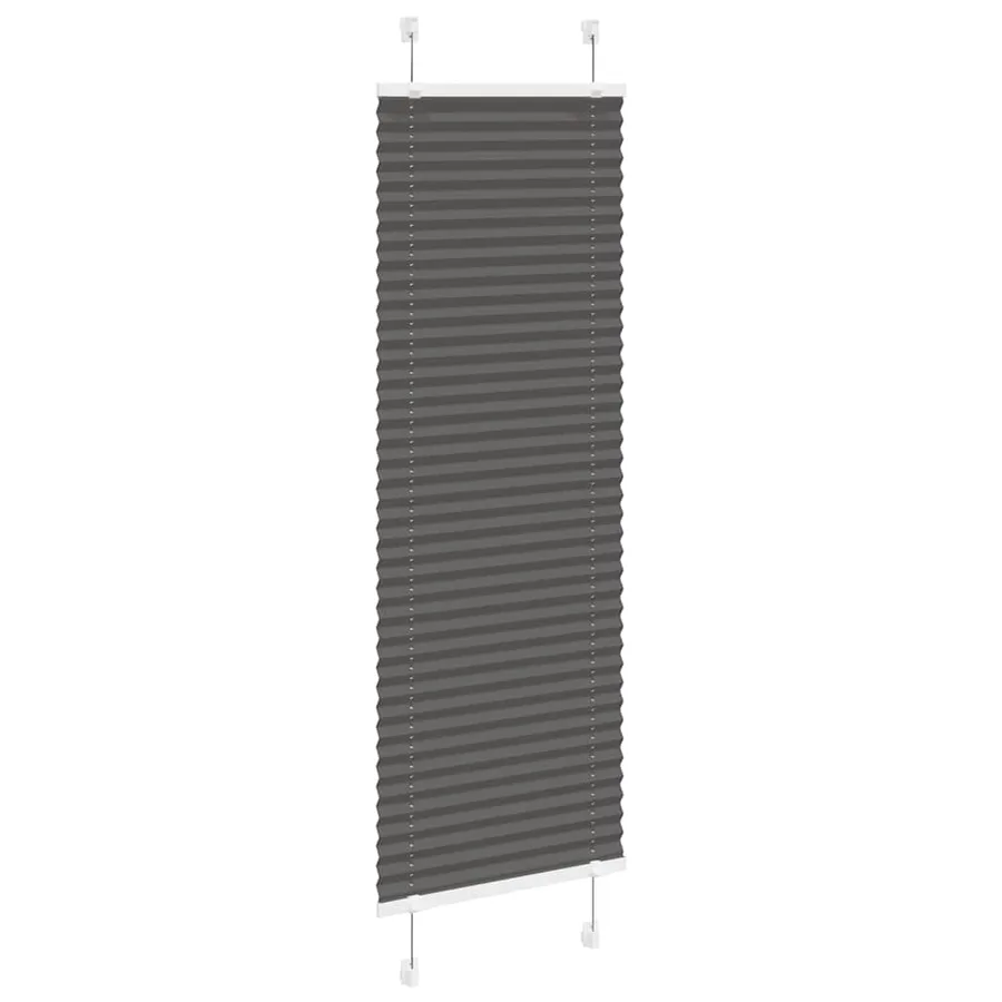 Store plissé noir 45x100 cm largeur du tissu 44,4 cm polyester - 3