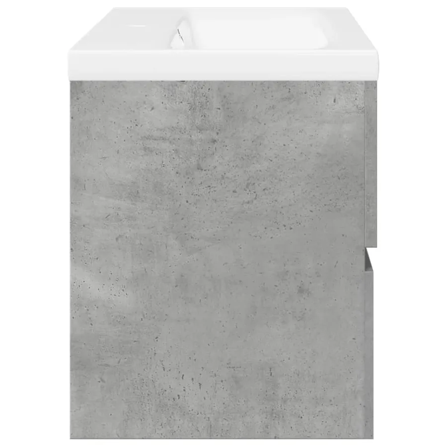 Ensemble de meubles de salle de bain 2 pcs gris béton - 5