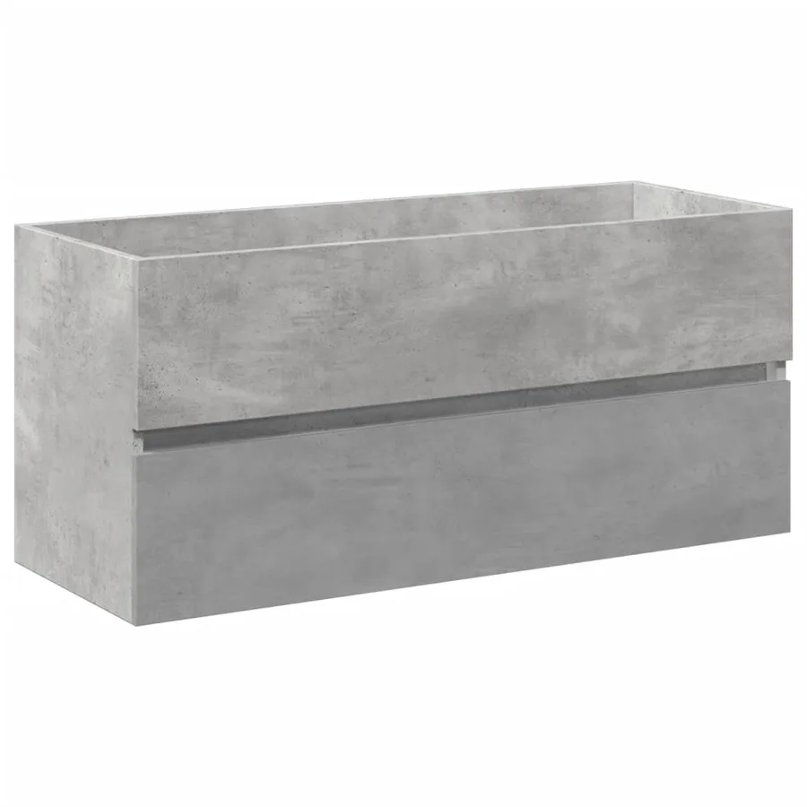 Ensemble de meubles de salle de bain 2 pcs gris béton - 8