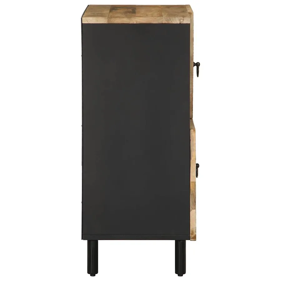 Buffet 80x33,5x75 cm bois de manguier brut massif - 4