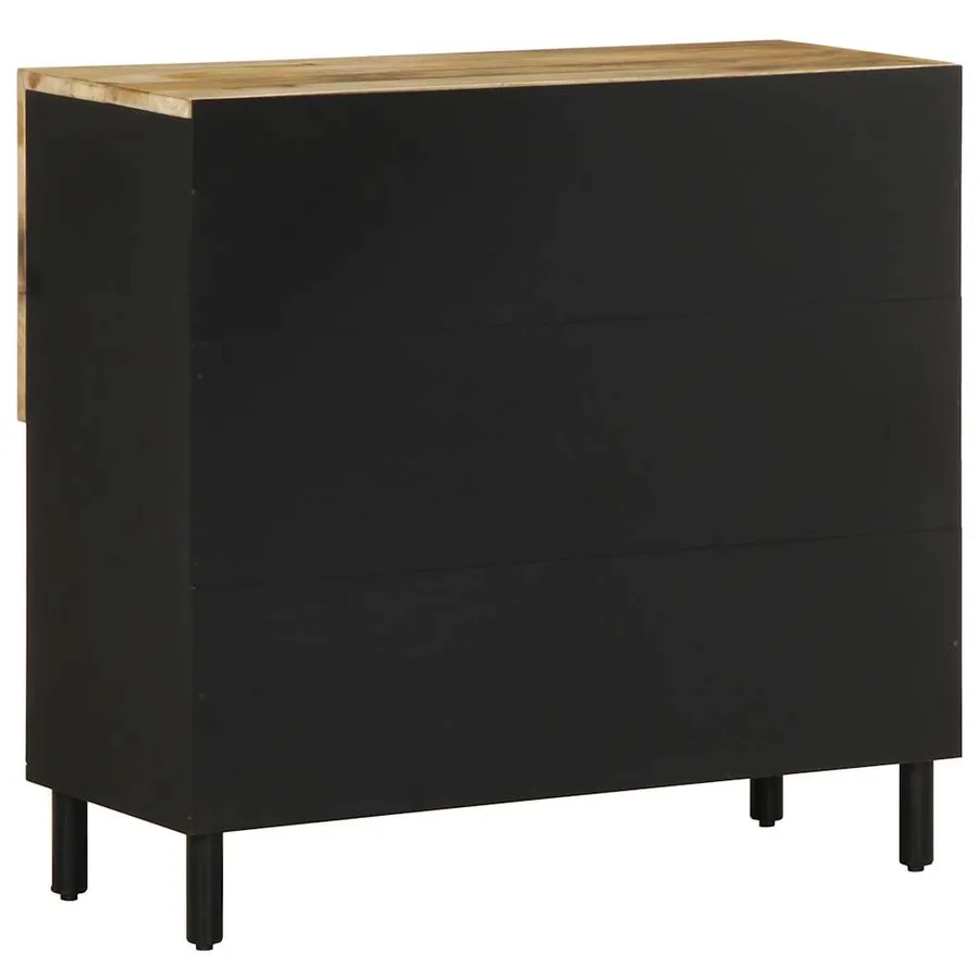 Buffet 80x33,5x75 cm bois de manguier brut massif - 5