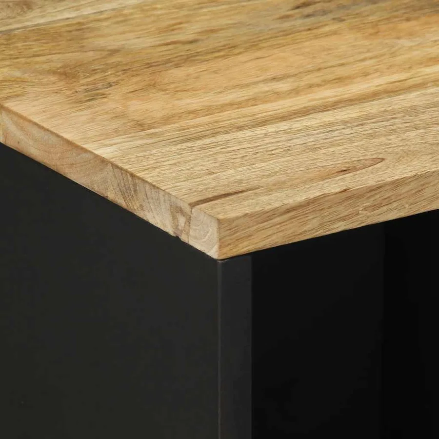 Buffet 80x33,5x75 cm bois de manguier brut massif - 7