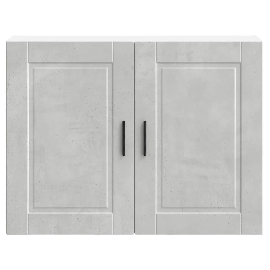 Armoire murale de cuisine Porto gris béton bois d'ingénierie - 6