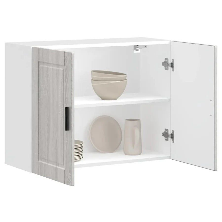 Armoire murale de cuisine Porto sonoma gris bois d'ingénierie