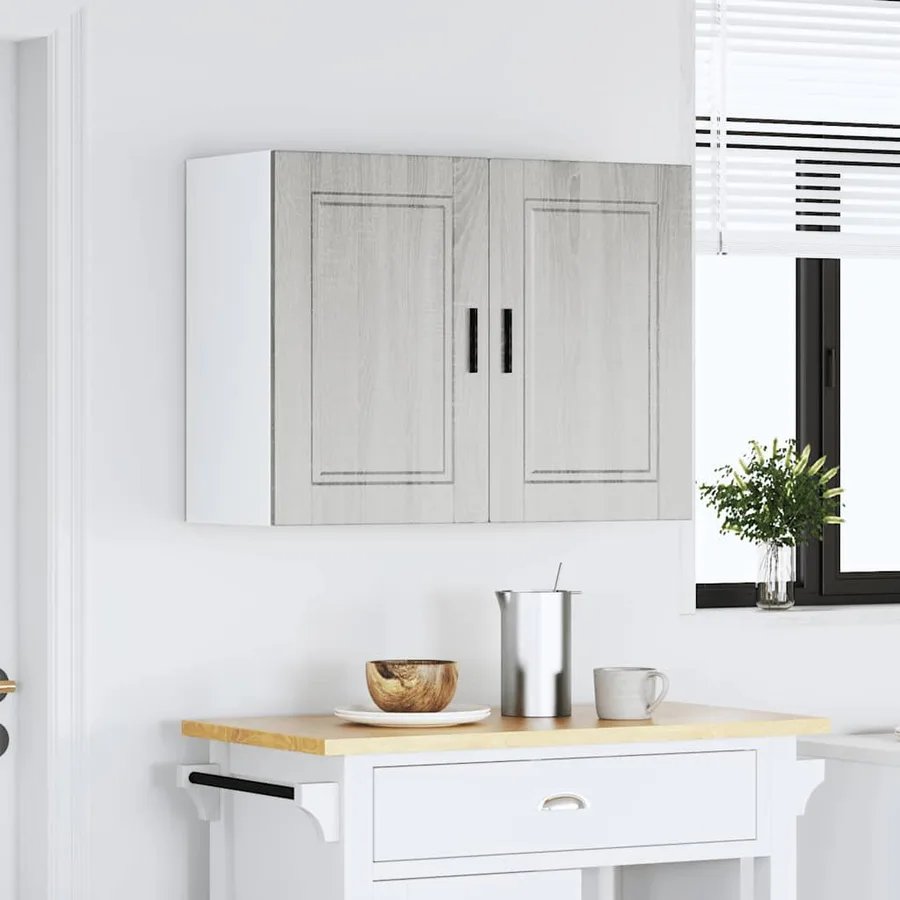Armoire murale de cuisine Porto sonoma gris bois d'ingénierie - 4
