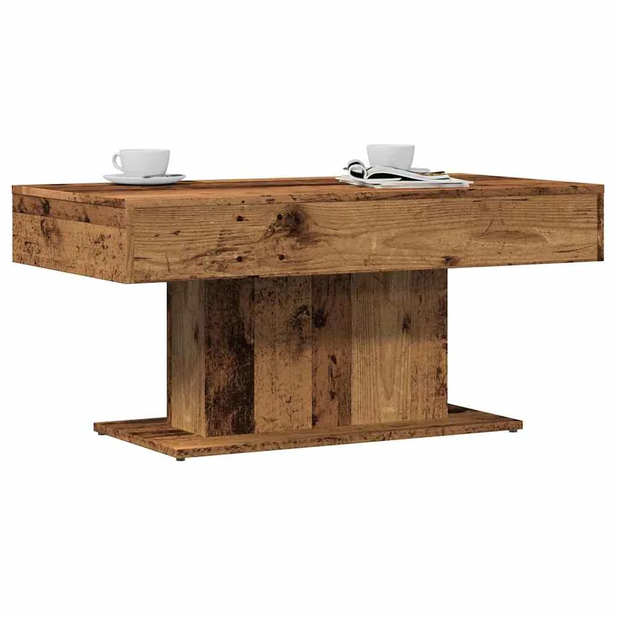 Table basse en bois ancien 96 x 50 x 45 cm bois d'ingénierie