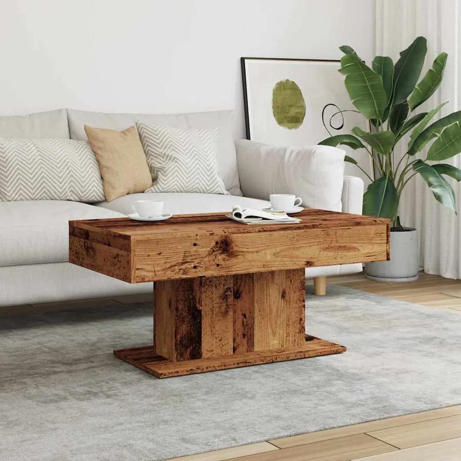 Table basse en bois ancien 96 x 50 x 45 cm bois d'ingénierie - 3